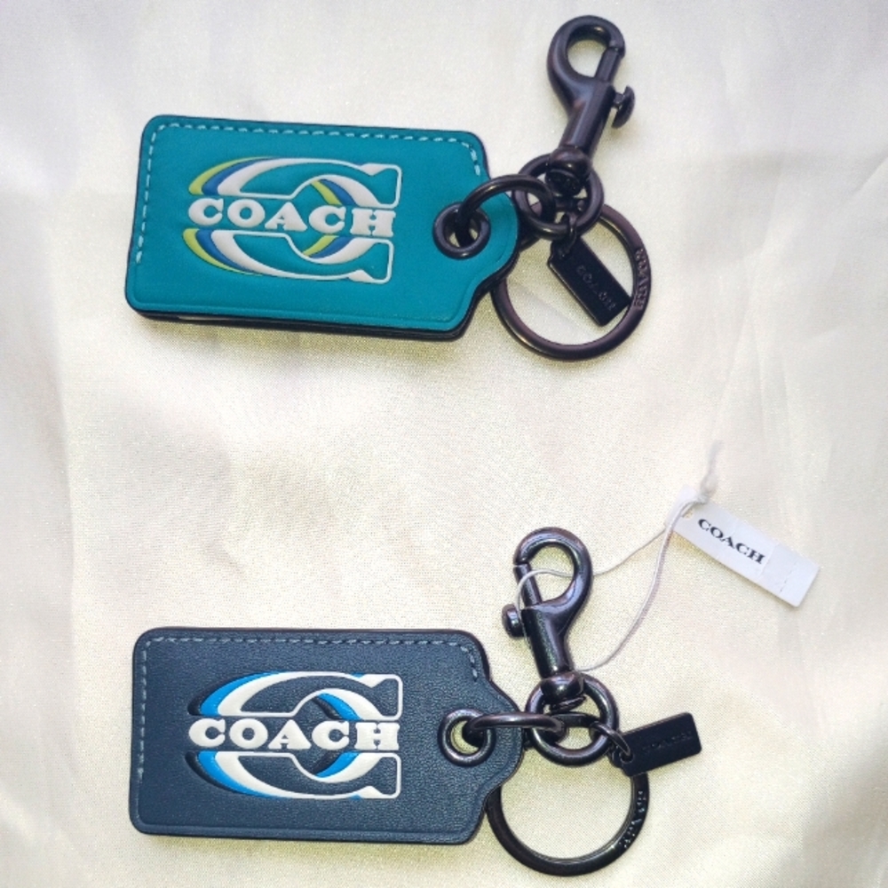 Leather Coach bottle opener/Key chain